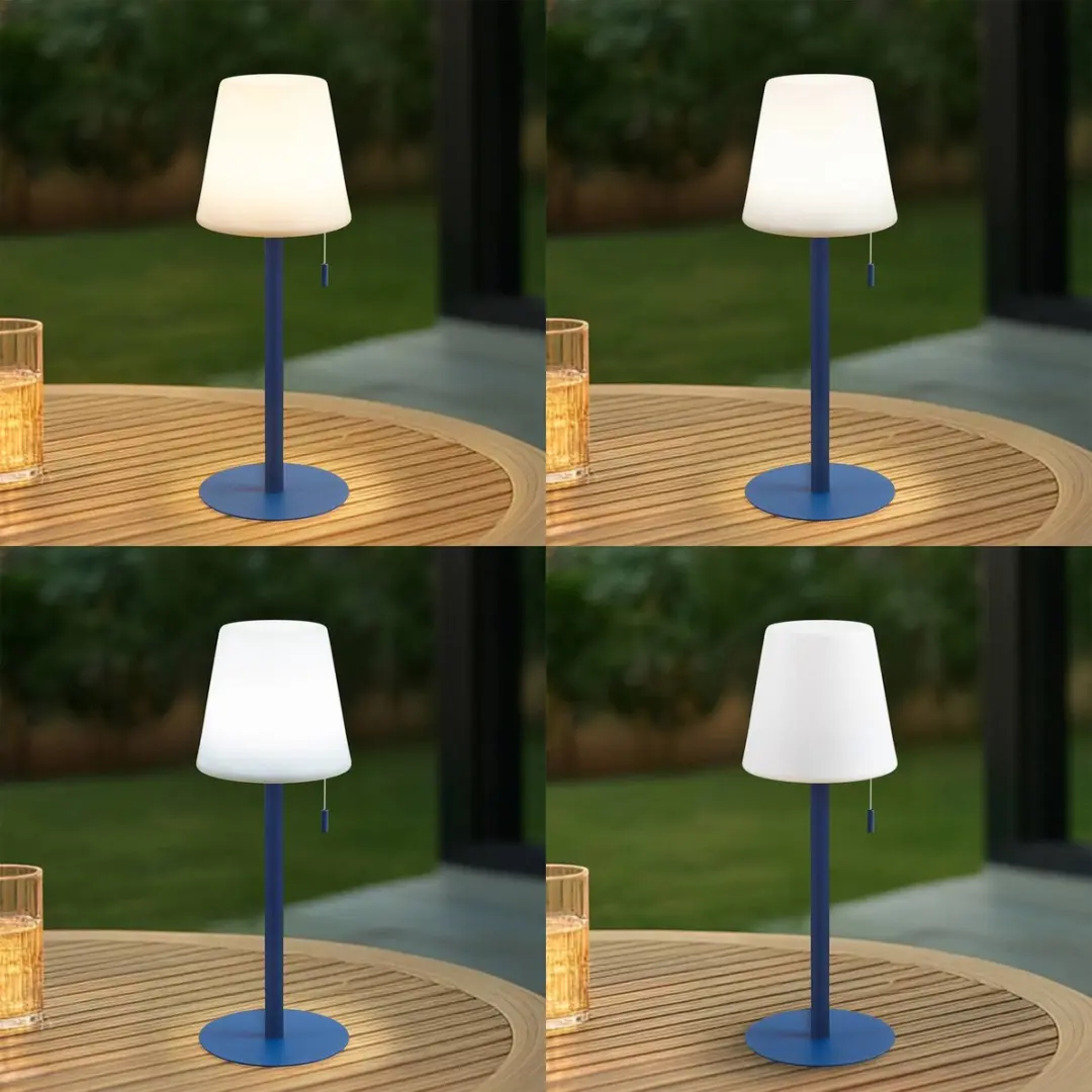 Lindby Terraslamp CCT 1 Licht - 45 cm - Blauw/Wit