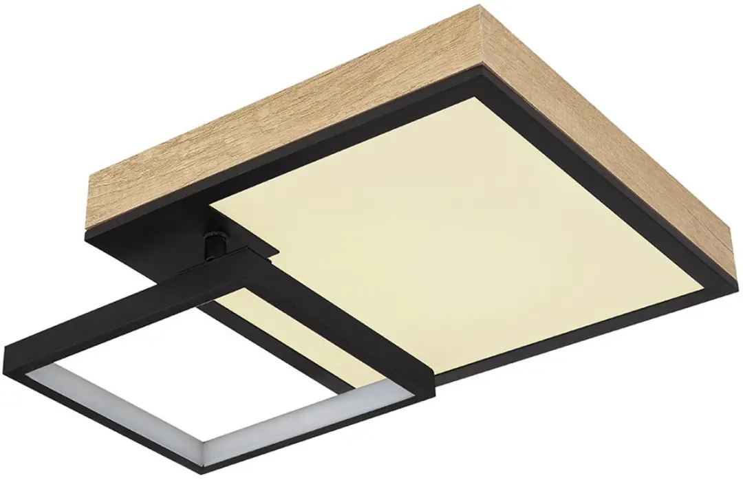 Globo Regenboog Plafondlamp Houtlook 21W LED - 1000 Lm - 60x41cm