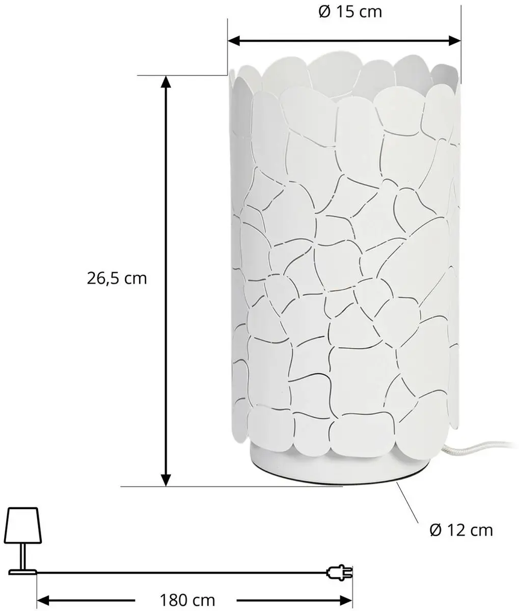 Lindby Tafellamp Metaal 1 Licht E27 Wit