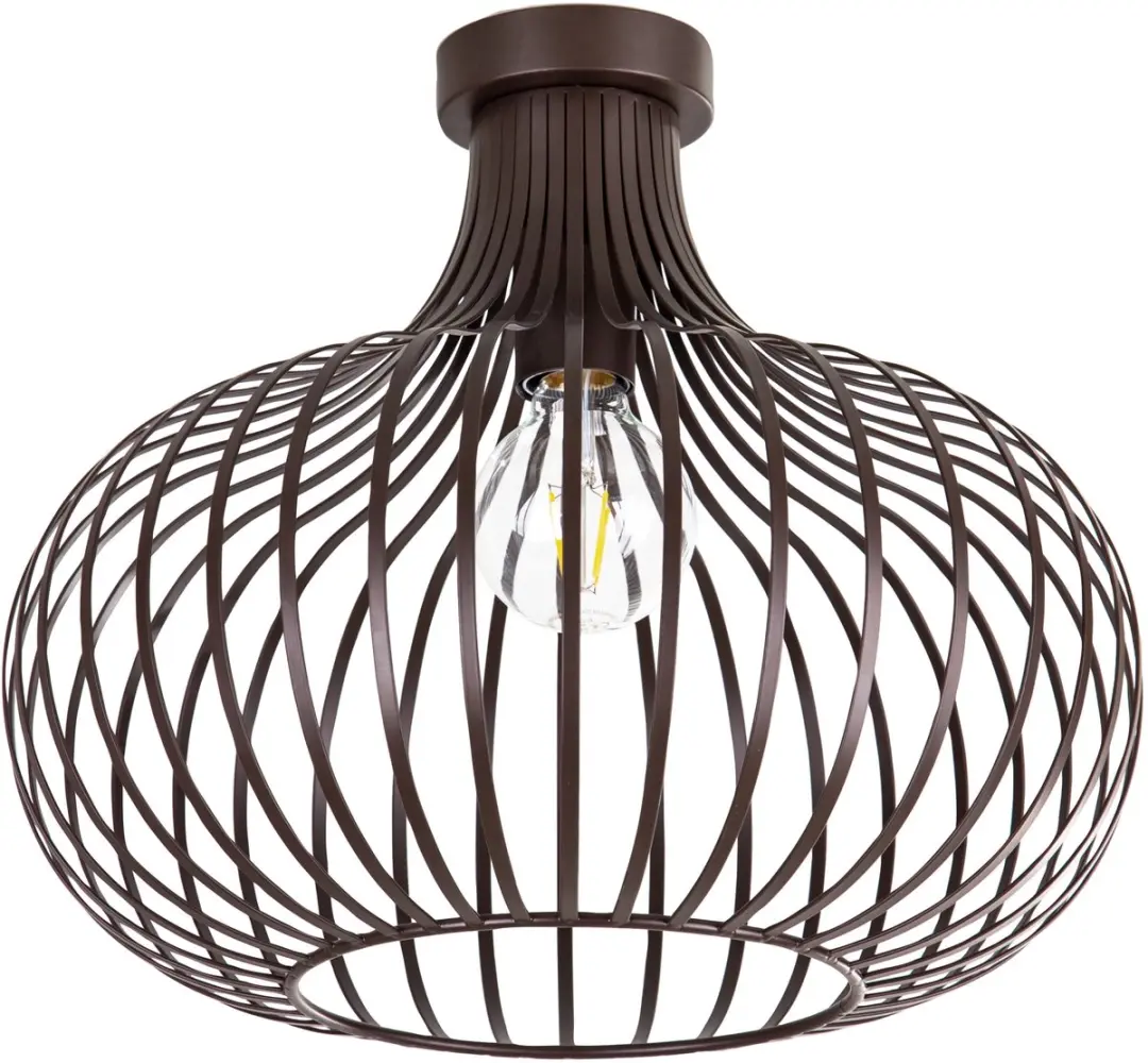 Globo Mateo Plafondlamp - Ø40cm - E27 - Bruin