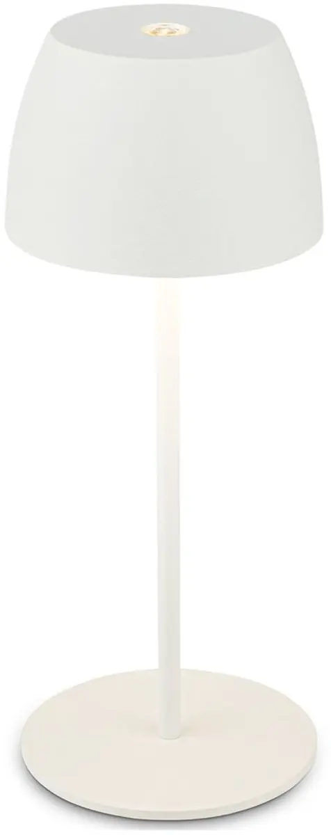 Briloner Serina Mini Oplaadbare Tafellamp - Ø8cm Wit