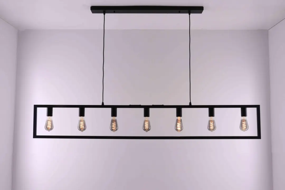 Freelight Distesa Hanglamp 7xE27 - 168cm - Mat Zwart
