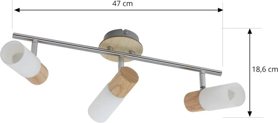 Lindby Buitenspot 3-lichts E14 - 15W - Wit/Hout