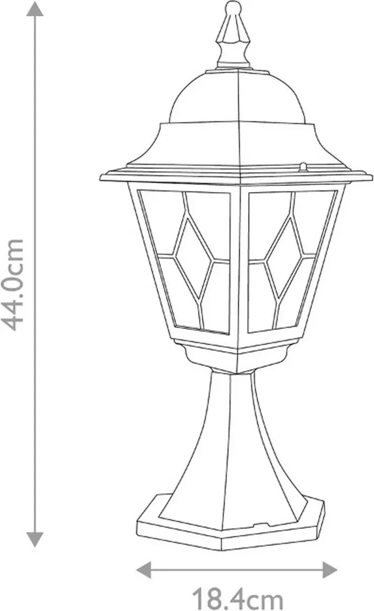 Elstead Lighting Norfolk Mini LED Tuinpilaar - E27 60W - IP44 - Zwart