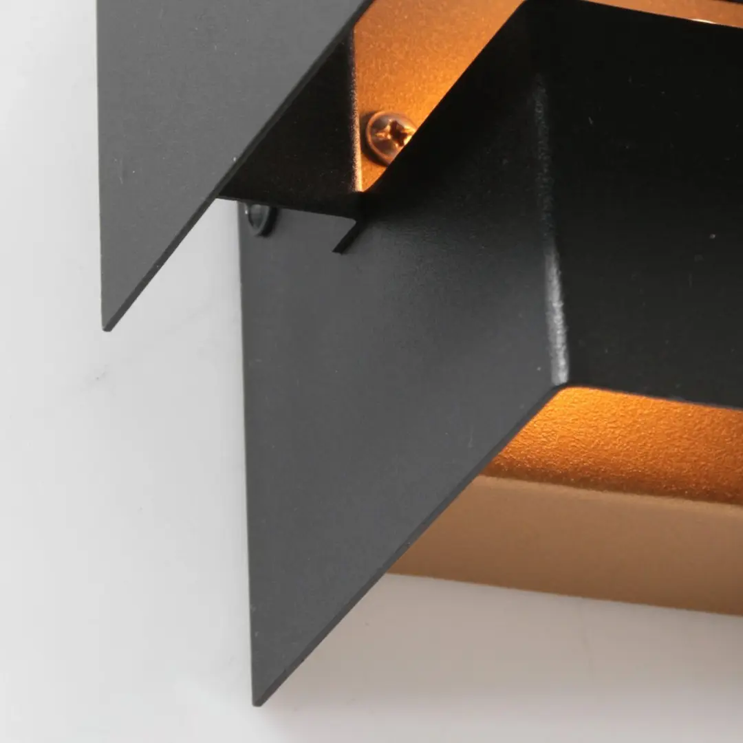Steinhauer Muro 3367ZW Wandlamp - 2 Lichtpunten - Zwart/Goud