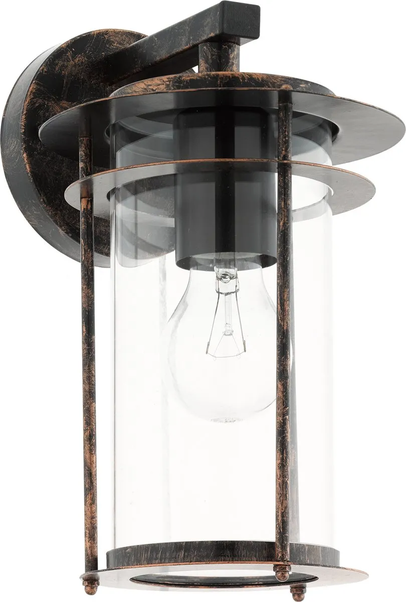 Eglo Valdeo Wandlamp Buiten E27 - 27,5 cm - Koper Antiek