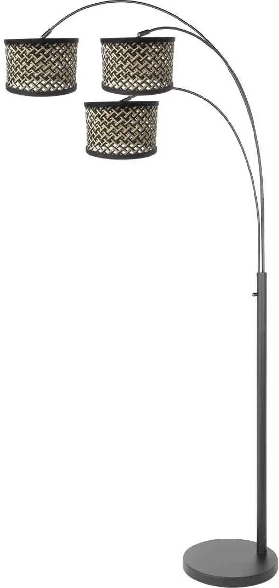 Steinhauer Vloerlamp Sparkled Light 3829ZW - 3 Lichtpunten - Zwart