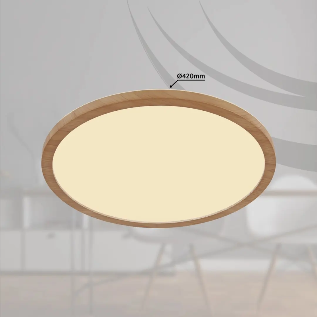 Globo Sapana Plafondlamp - Ø42cm - LED - Naturel - afbeelding 6 van 6