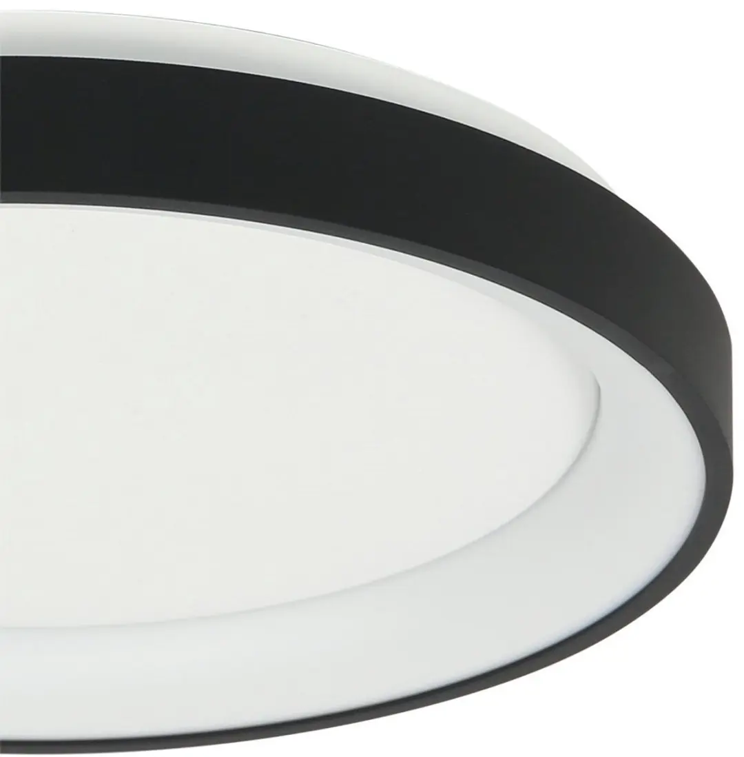 Steinhauer Plafondlamp Ringlede 3690ZW - 28cm - Zwart/Wit
