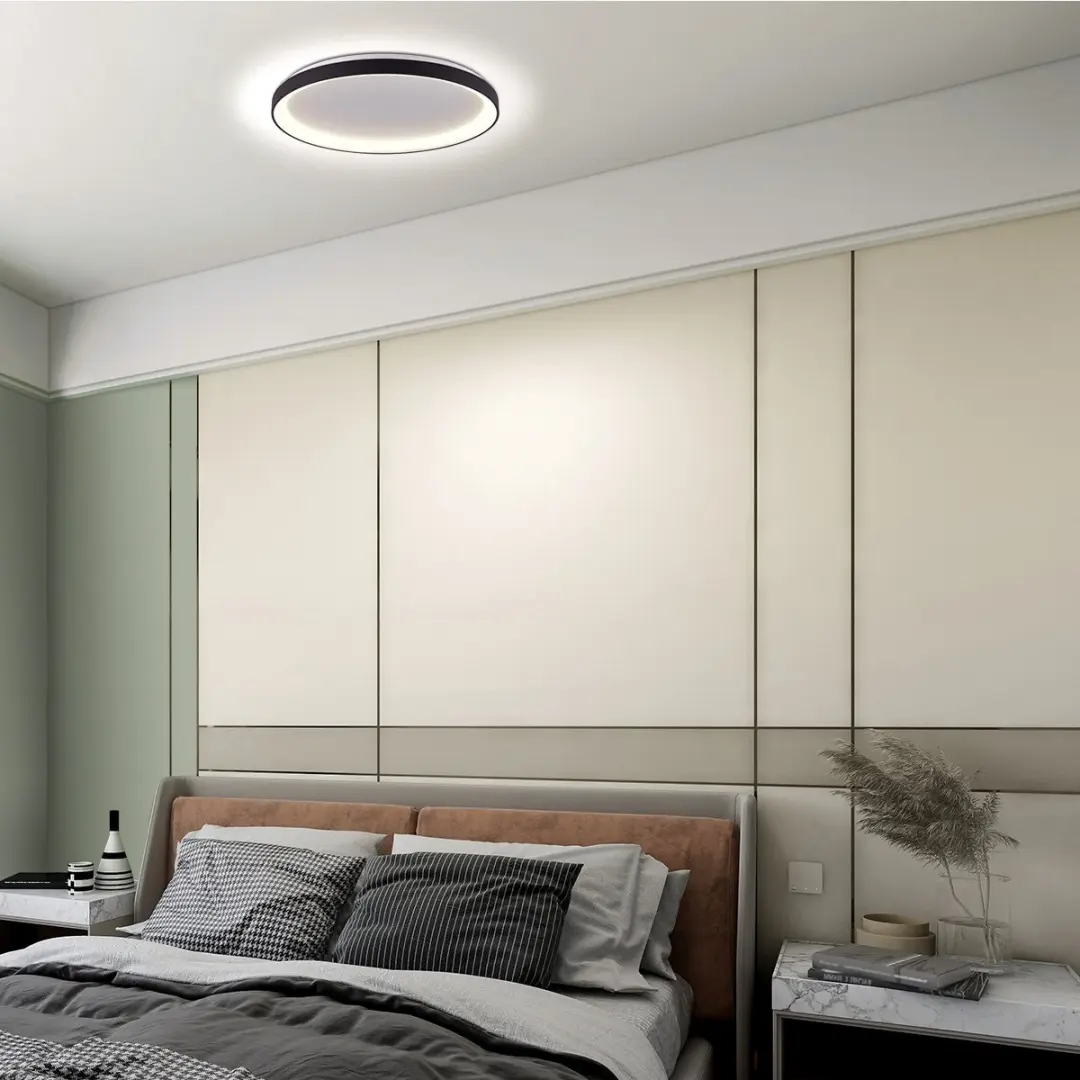 Steinhauer Plafondlamp Ringlede 3690ZW - 28cm - Zwart/Wit