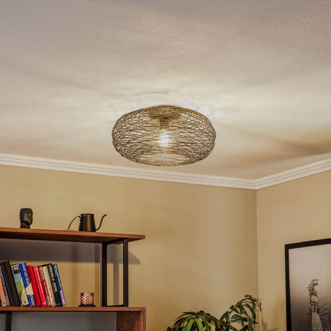 Lindby Plafondlamp IJzer 40cm - Zwart