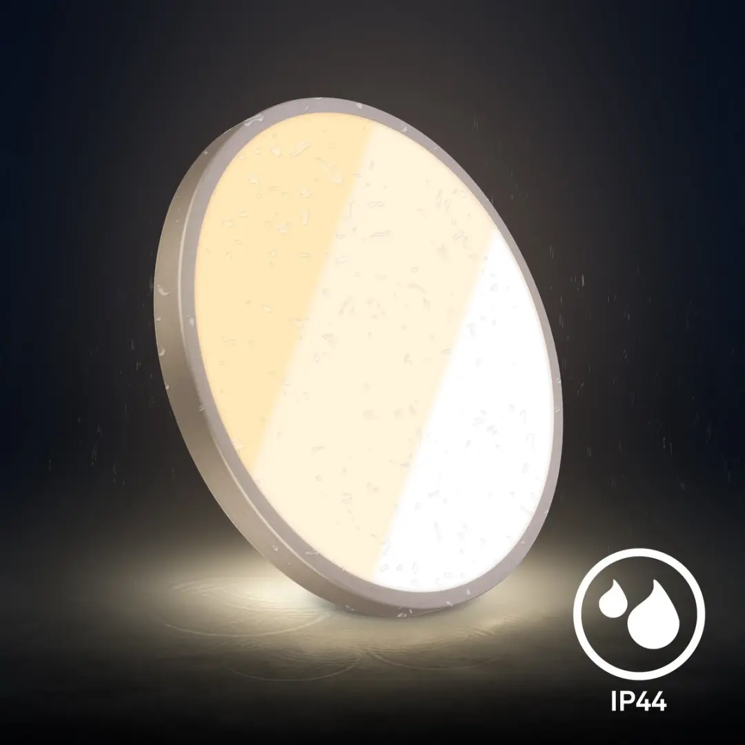 Briloner Shine CTS Plafondlamp Badkamer - Ø24cm - Nikkel