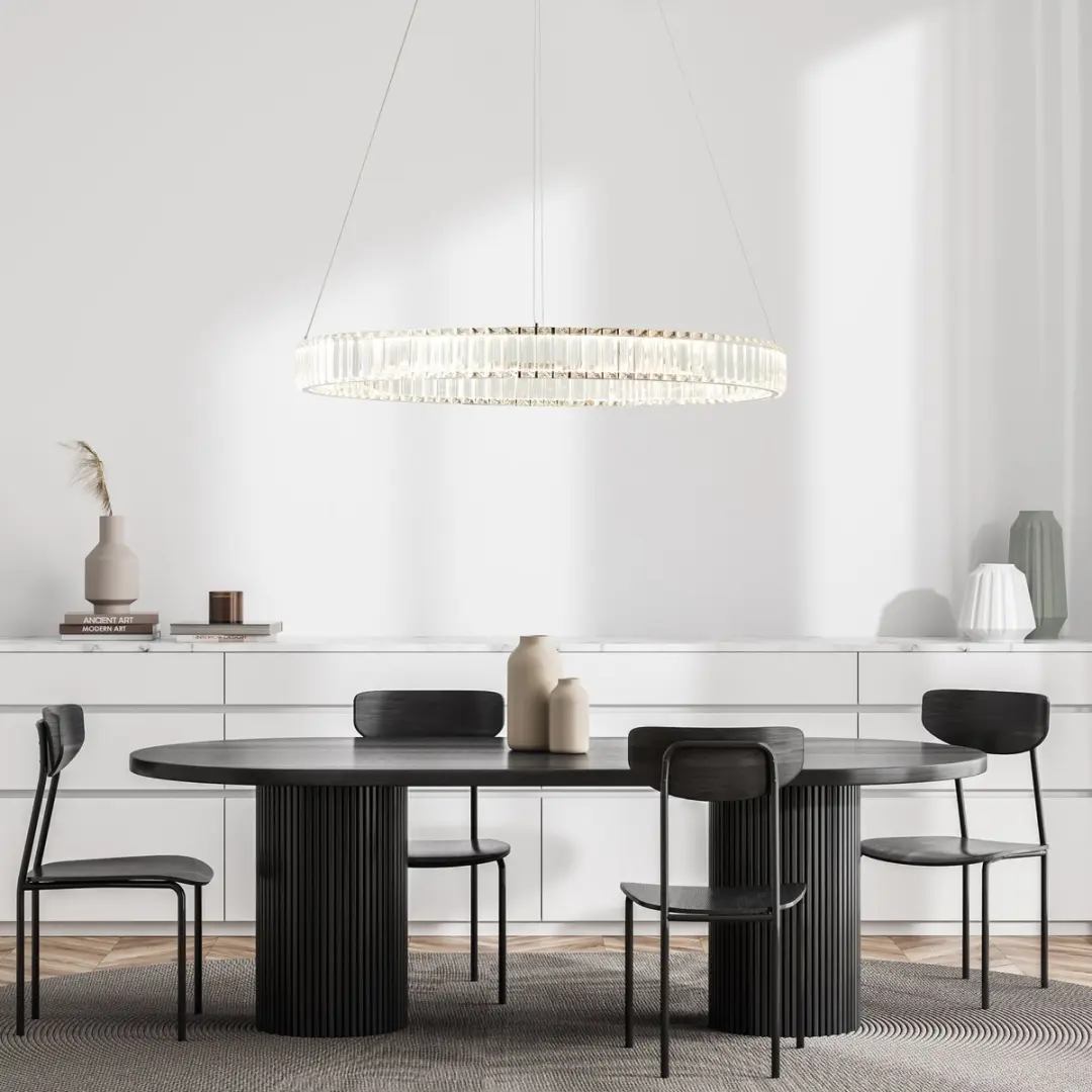 Brilliant LED Hanglamp Queen 80cm - RGBW 6000lm - Chroom