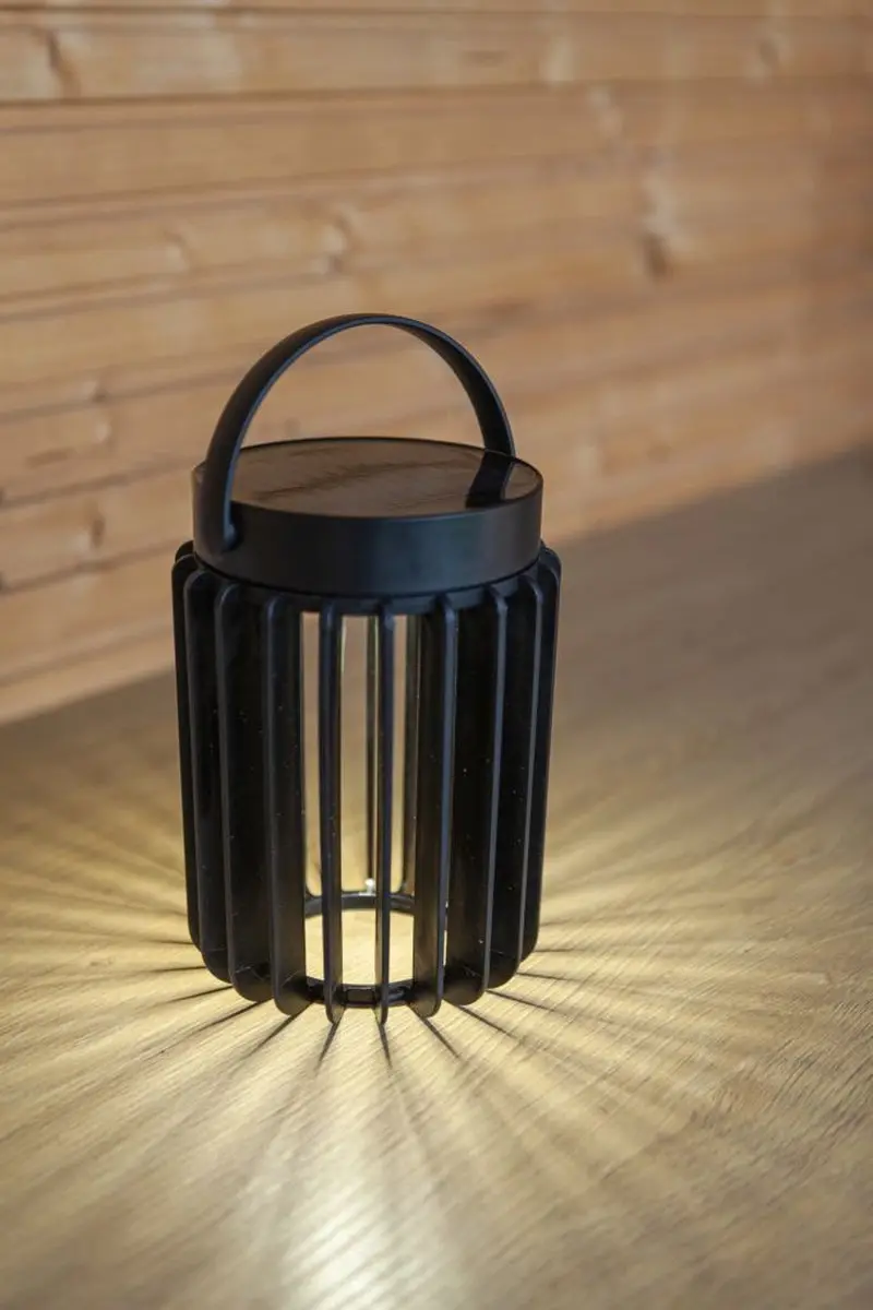 Lutec Kozy Solar Tafellamp LED - 2.8W - Mat Zwart
