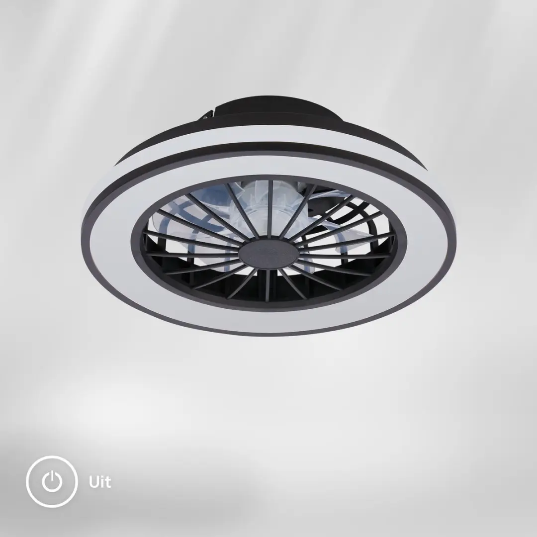 Briloner Venturo Plafondventilator met LED Verlichting 38cm - Zwart