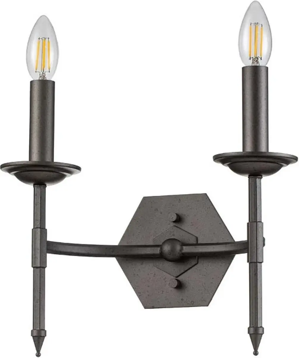 Elstead LED Wandlamp Crown 2x E14 - 60W Warm Wit
