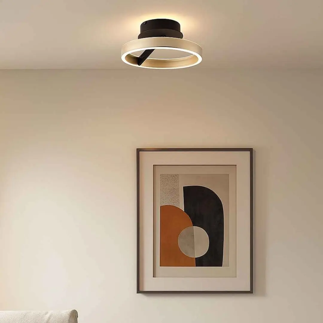 Freelight Pilota Plafondlamp Ø30cm - Zwart/Goud