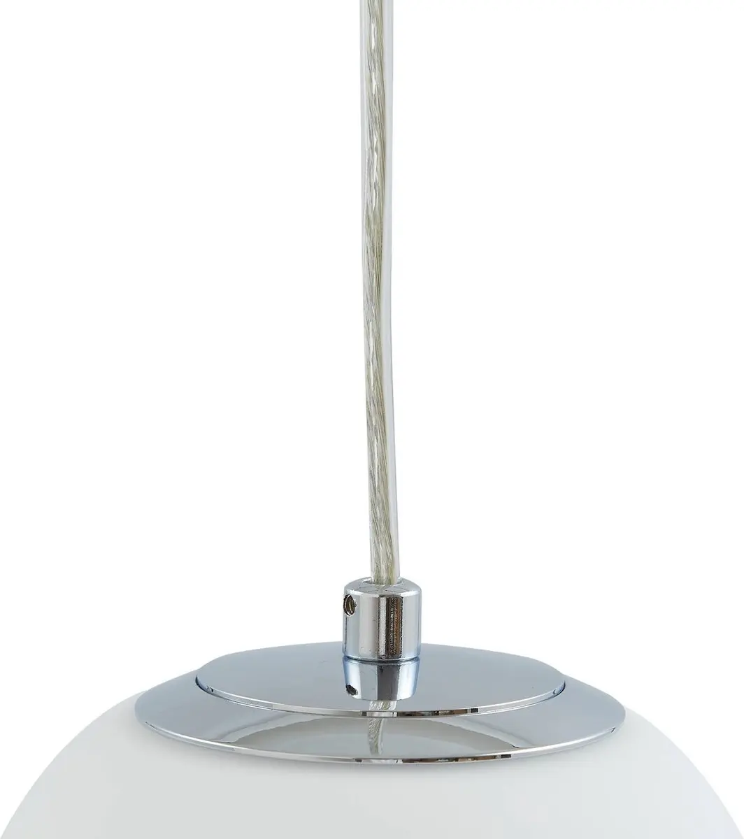 Lucande Hanglamp 1 Licht - 15cm Glas - Chroom