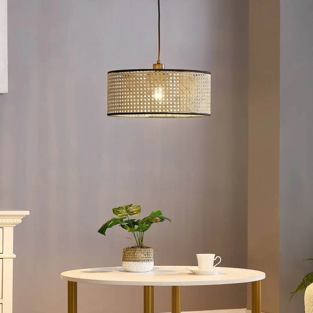 Lindby Hanglamp Bamboe 17cm - E27