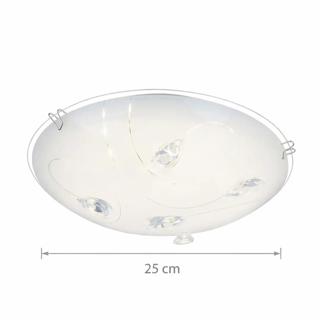 Globo LED Plafondlamp Kristal 8W Warm Wit Ø25cm