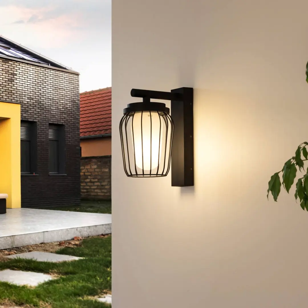 Lucande Wandlamp Buiten 1 Lichtpunt E27 - 30.1cm - Donkergrijs