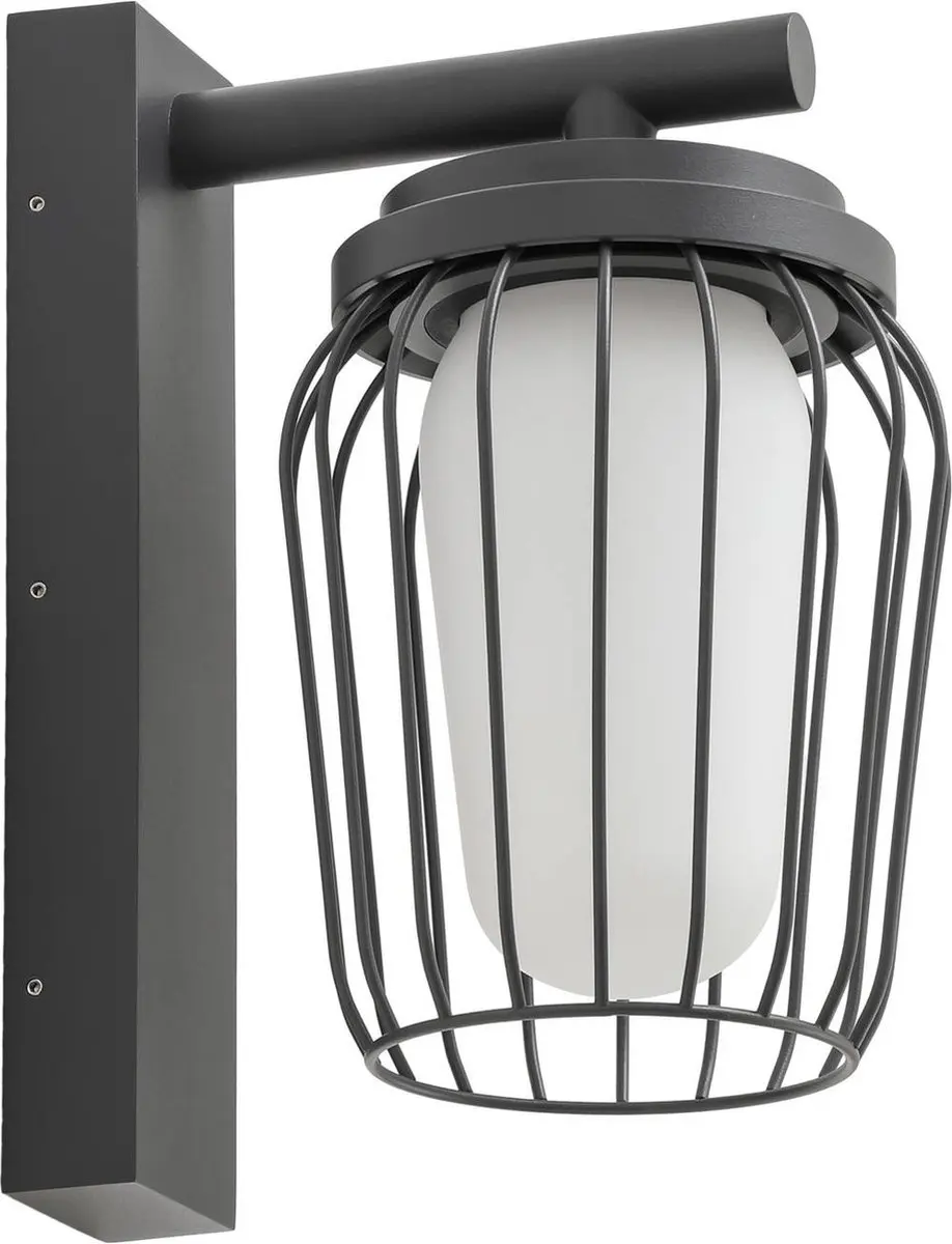Lucande Wandlamp Buiten 1 Lichtpunt E27 - 30.1cm - Donkergrijs