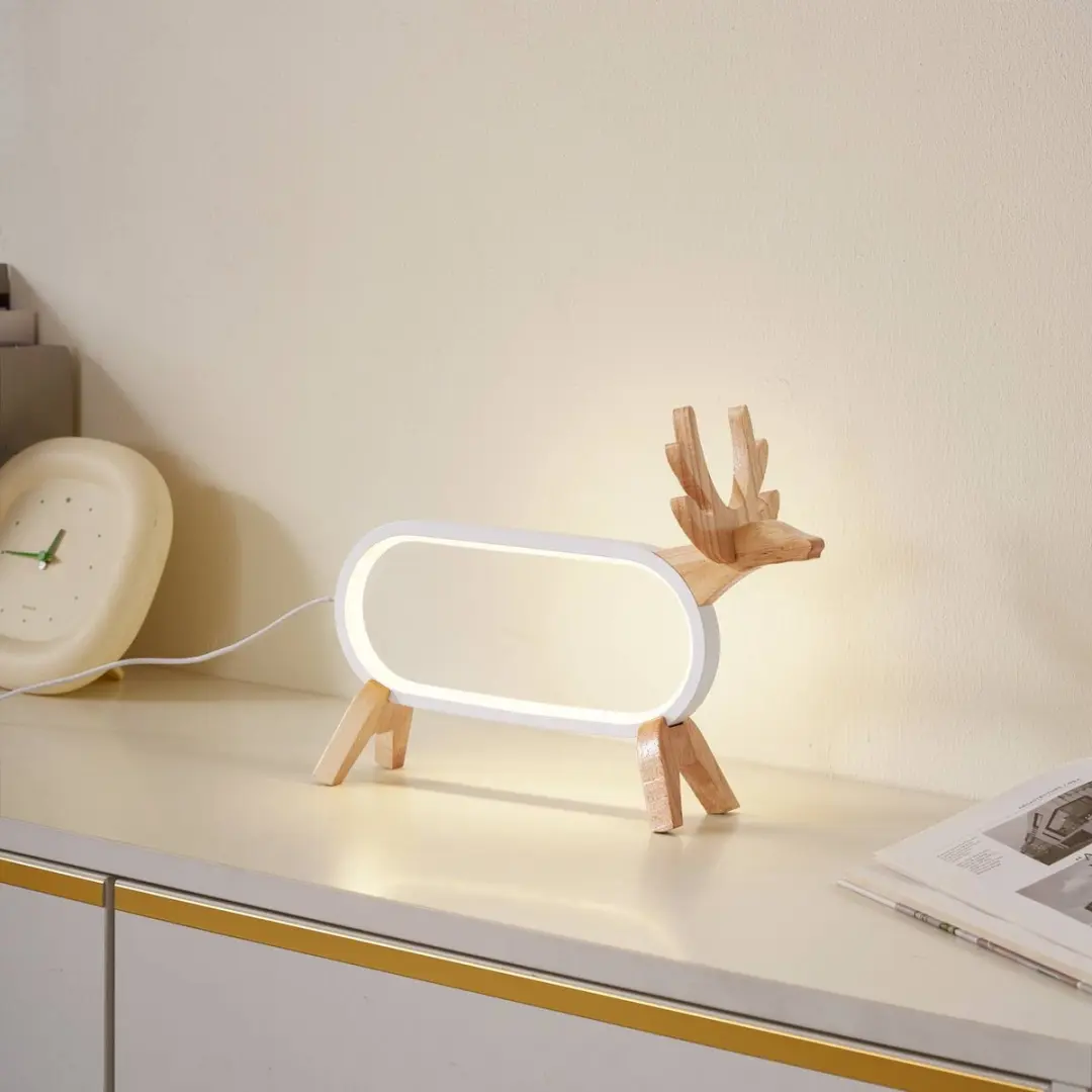 Lindby LED Tafellamp CCT 5W - Licht hout/wit