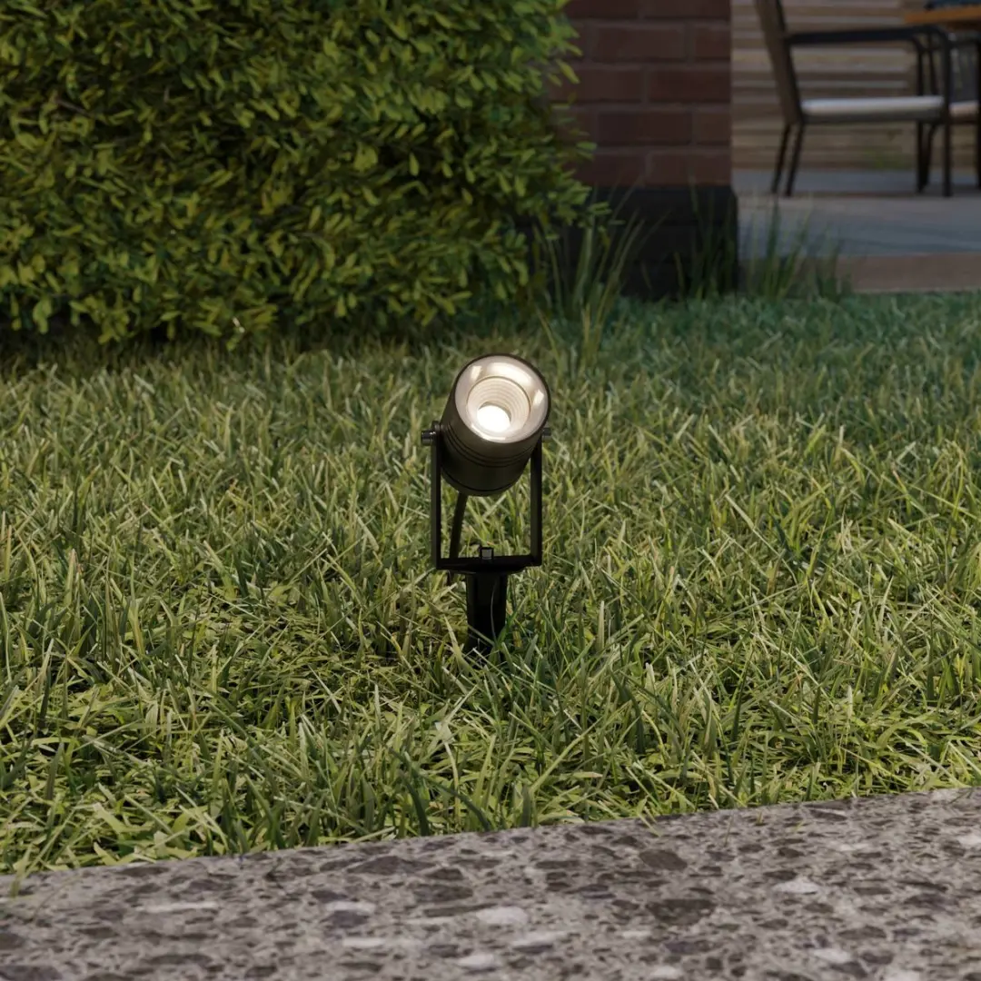 Lucande Buitenspot 1 Licht GU10 - Donkergrijs