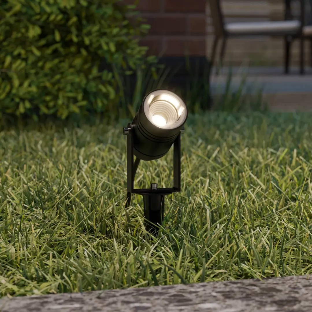 Lucande Buitenspot 1 Licht GU10 - Donkergrijs