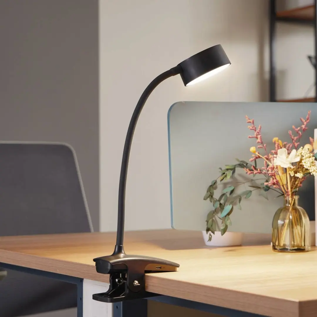 Lindby Klemlamp met dimmer 1 Licht - Zwart