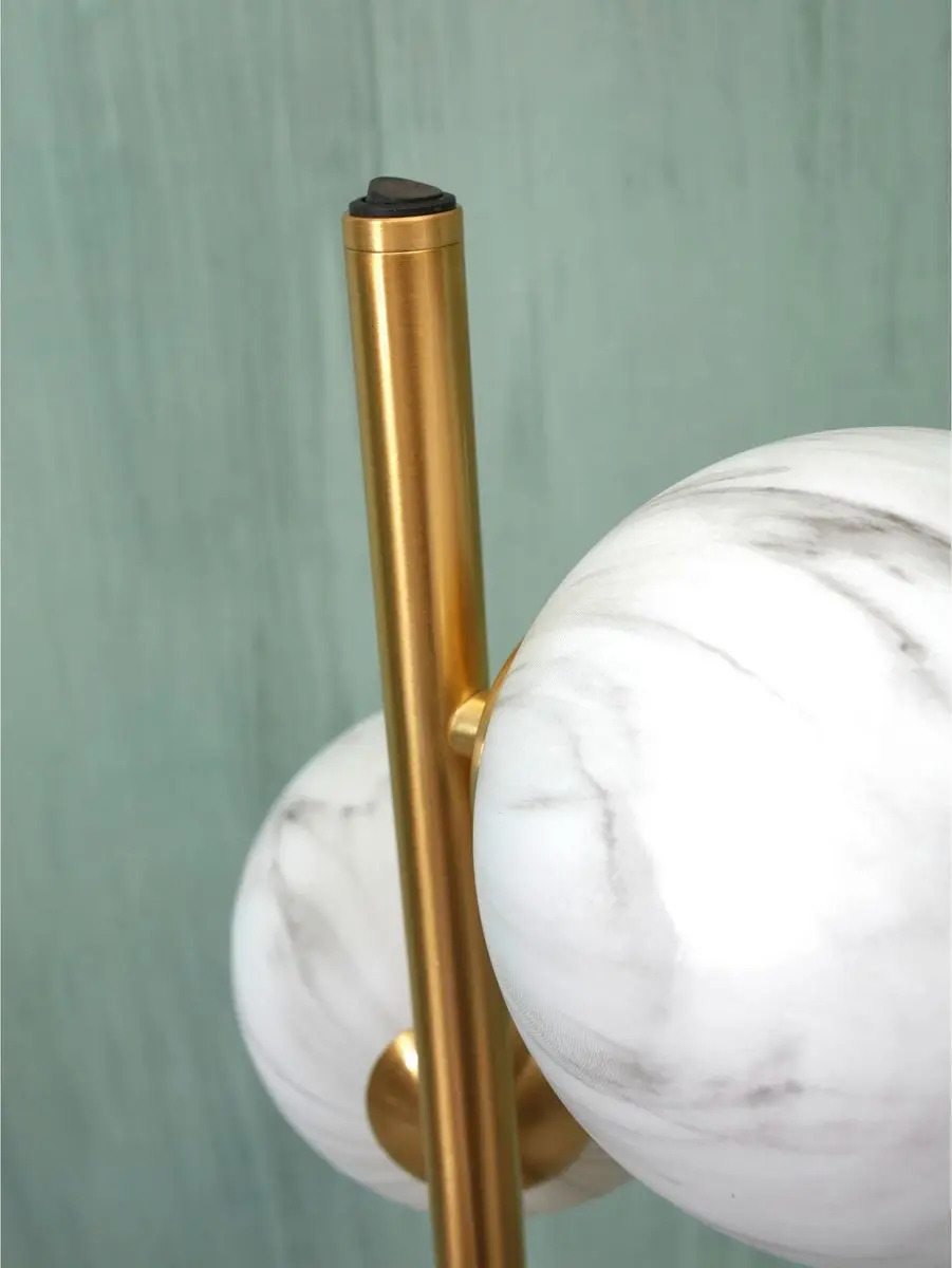 it's about RoMi Carrara Vloerlamp - Goud/Wit - 3x84W