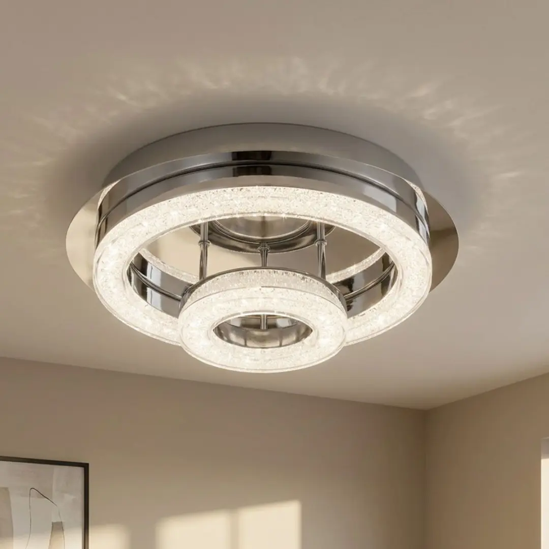 Globo 49223-18 LED Plafondlamp Kristal - 18W - Zilver