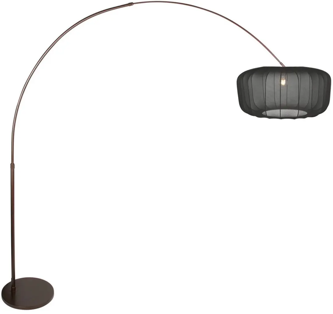 Steinhauer Vela Lino 4763CA Booglamp - Ø60cm - Bruin/Zwart - afbeelding 6 van 6