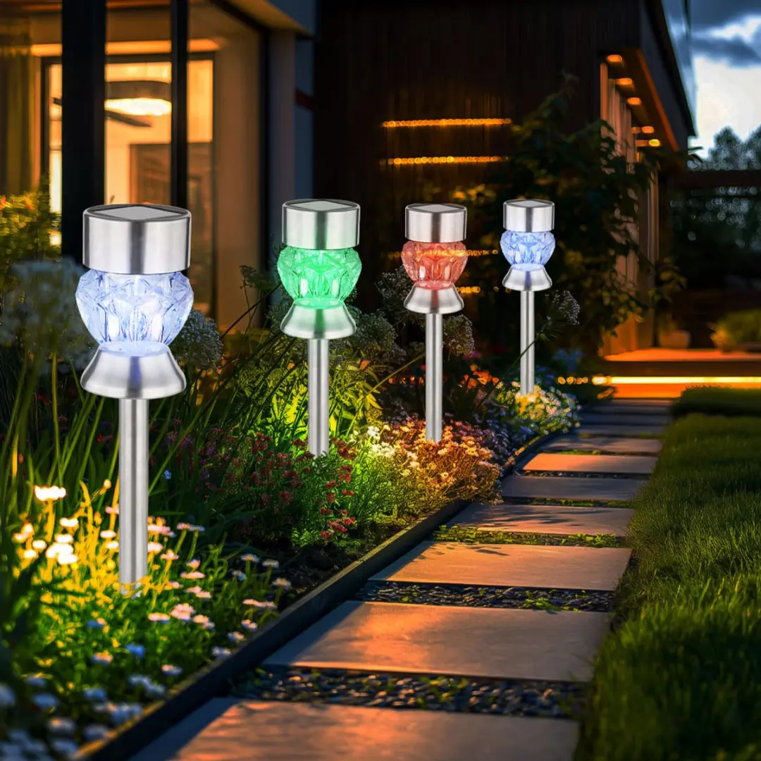 Globo Solar RGB Tuinlamp - 4 Stuks - Zwart