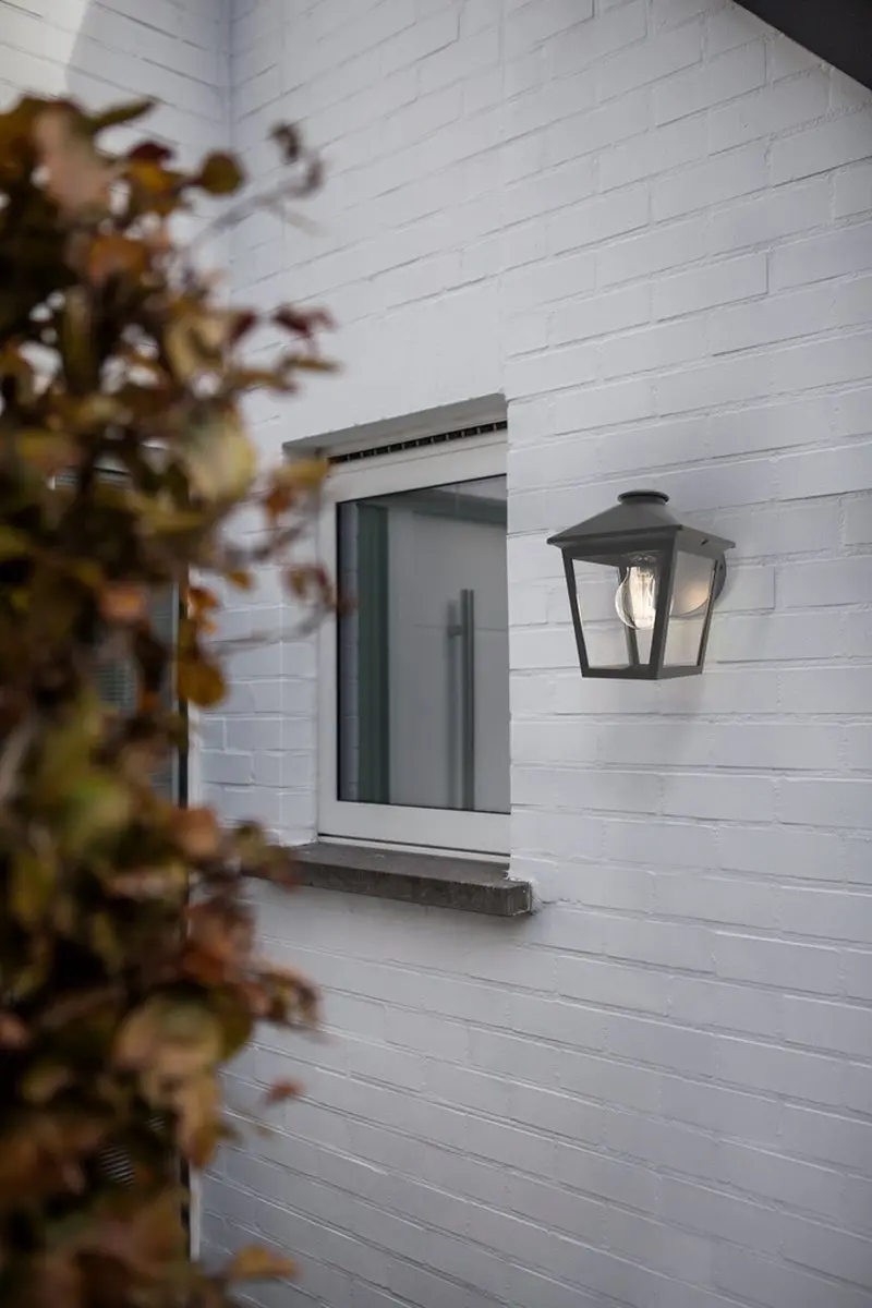 Lutec Zago Wandlamp E27 - Buiten - Matzwart