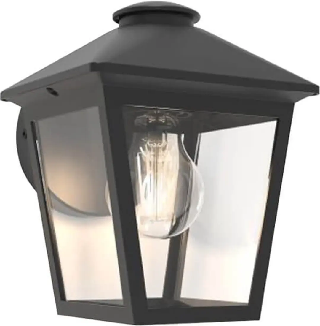 Lutec Zago Wandlamp E27 - Buiten - Matzwart