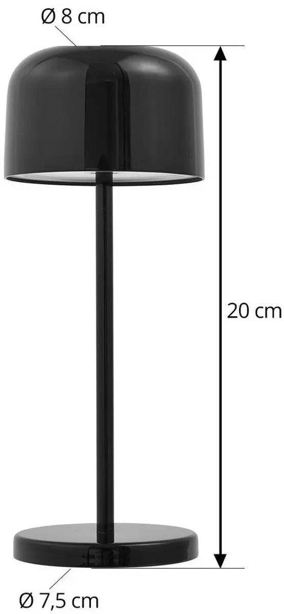 Lucande Terraslamp CCT 1.6W - 1 Lichtpunt - Zwart Keramisch
