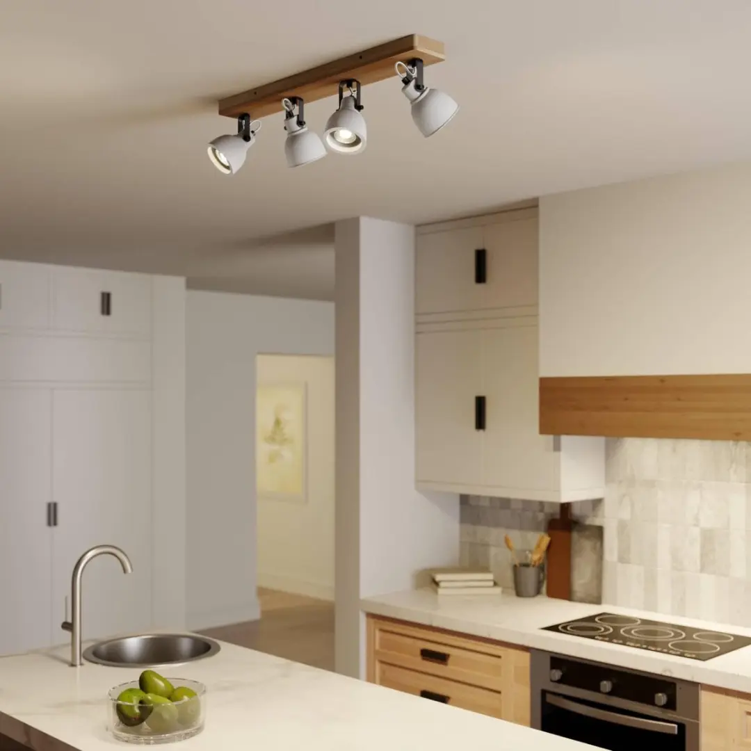 Lindby Buitenspot 4-Licht Dennenhout Beton - GU10
