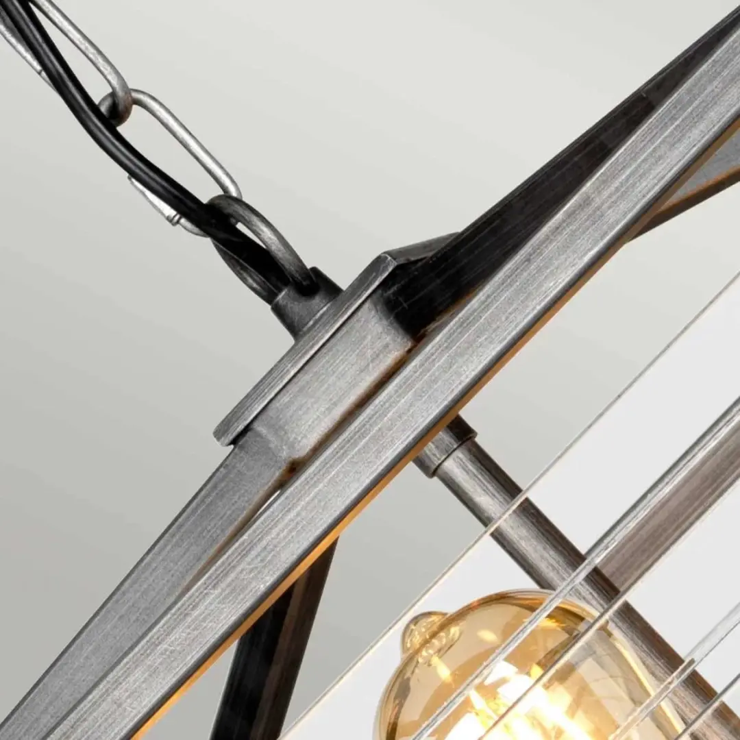 Elstead Lighting Louvre LED Hanglamp 6xE27 60W - Dimbaar