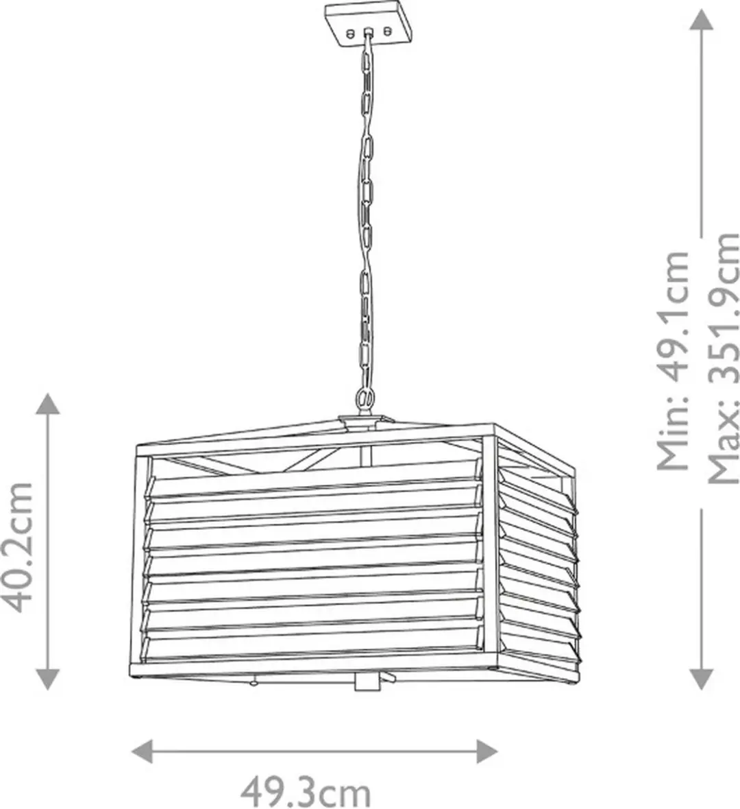 Elstead Lighting Louvre LED Hanglamp 6xE27 60W - Dimbaar - afbeelding 6 van 6