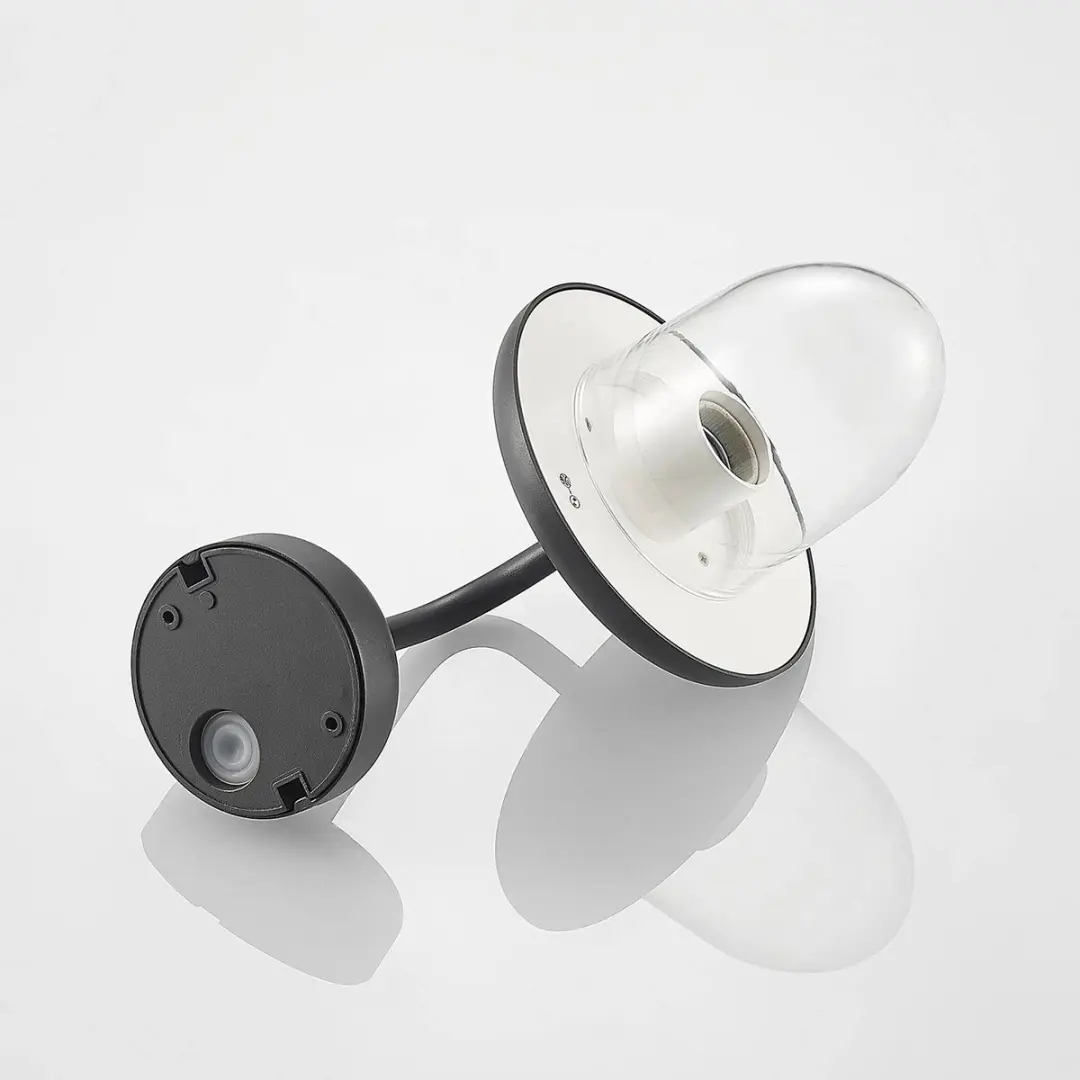 PRIOS Wandlamp Buiten 1 Licht E27 - Donkergrijs