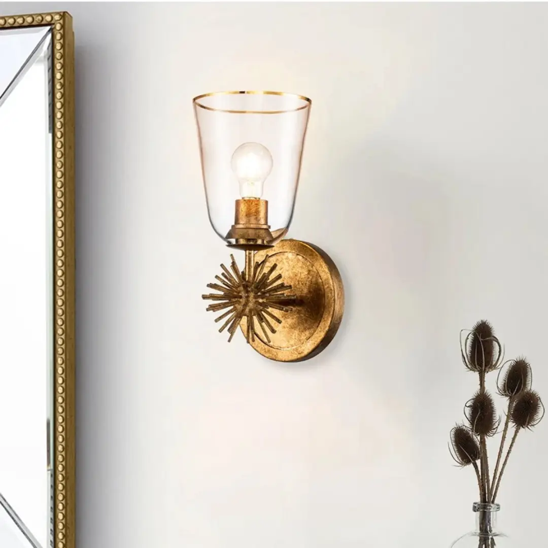 Elstead LED Wandlamp Staring E27 - 40W - Goud