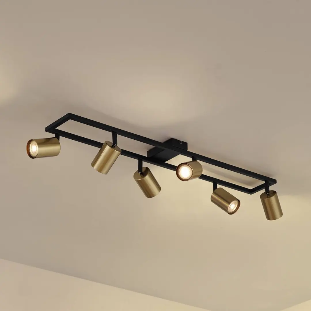 Lindby Buitenspot 6x GU10 10W - Messing/Zwart