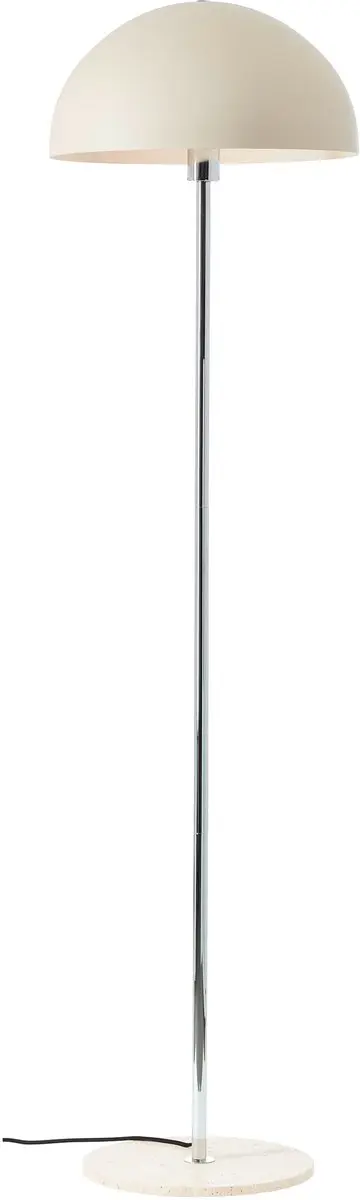 Brilliant Paddenstoel Vloerlamp Travertijn 150x40cm - E27 Chroom/Beige