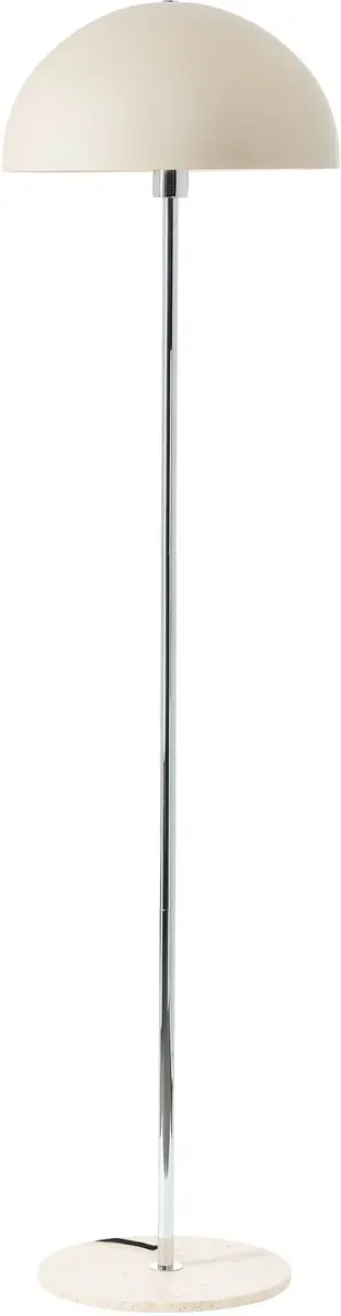 Brilliant Paddenstoel Vloerlamp Travertijn 150x40cm - E27 Chroom/Beige