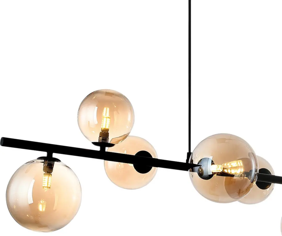 Freelight Calcio 9 Hanglamp 125cm - 9x G9 LED Warm Wit - Zwart