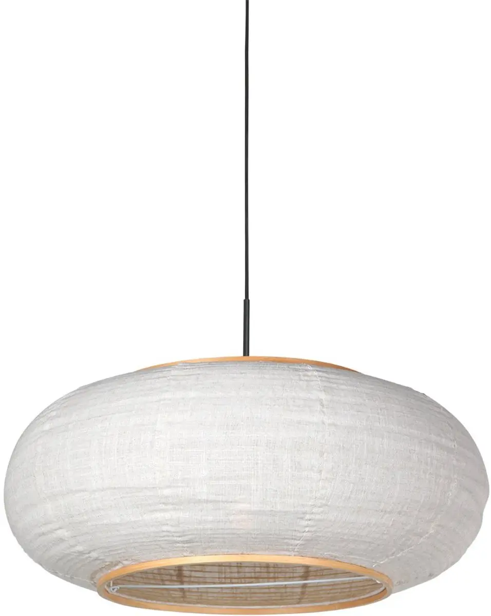 Steinhauer Silva Alba Hanglamp - Ø60cm - Zwart/Linnen