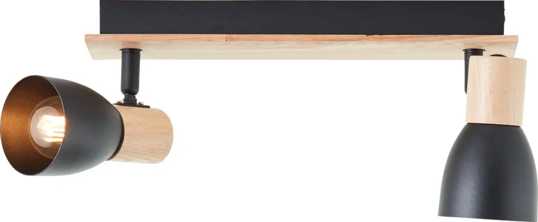 Brilliant Daintree Spot Bar Lamp 2x28W - Zwart/Bruin