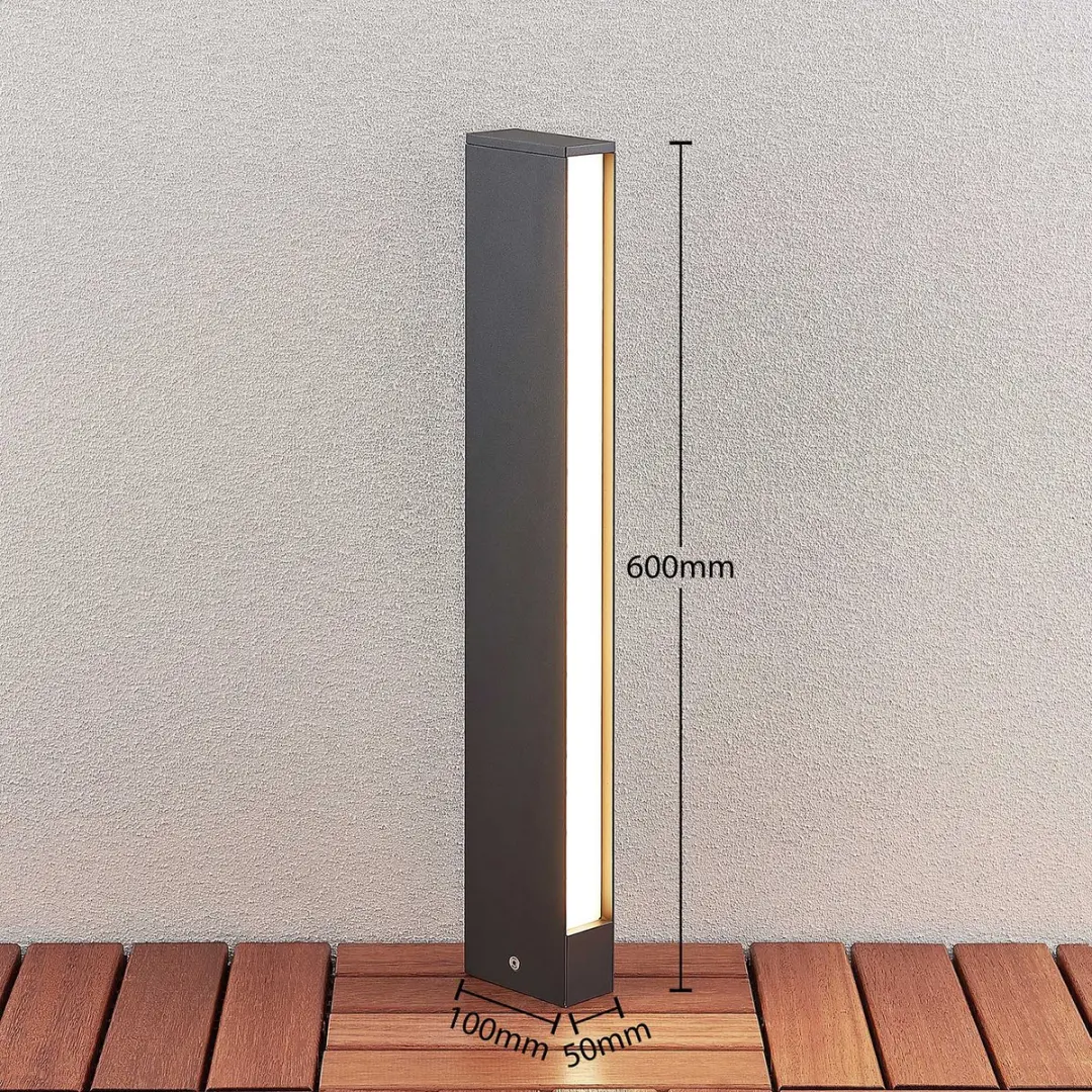 Lucande LED Buitenlamp 6W - Donkergrijs/Wit