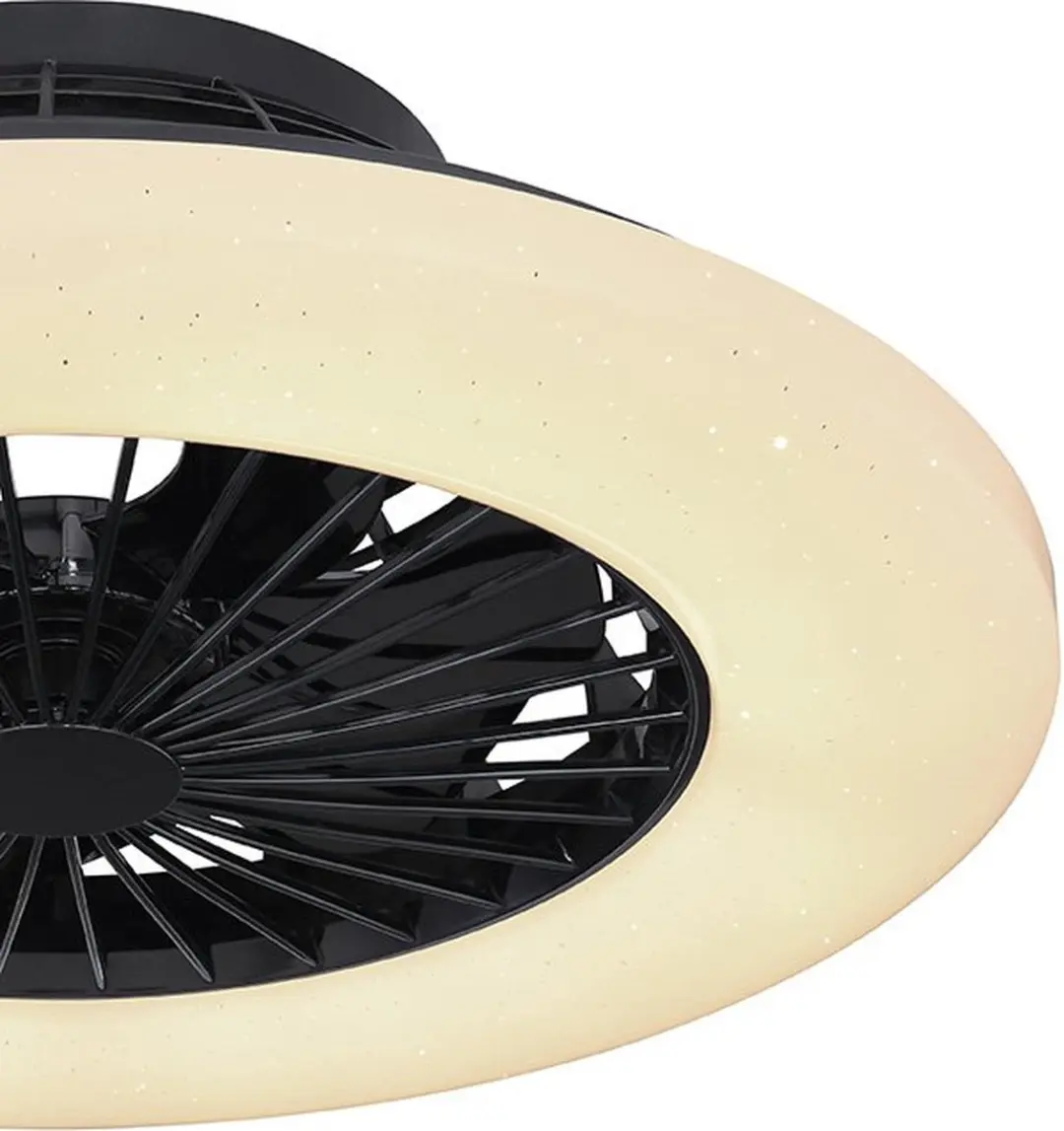 Globo Travo LED Ventilator 52cm - Wit/Zwart - 3000K - 5 Bladen